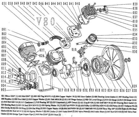 Уплотнительное кольцо 10 035V80 для поршневого блока V80 фото